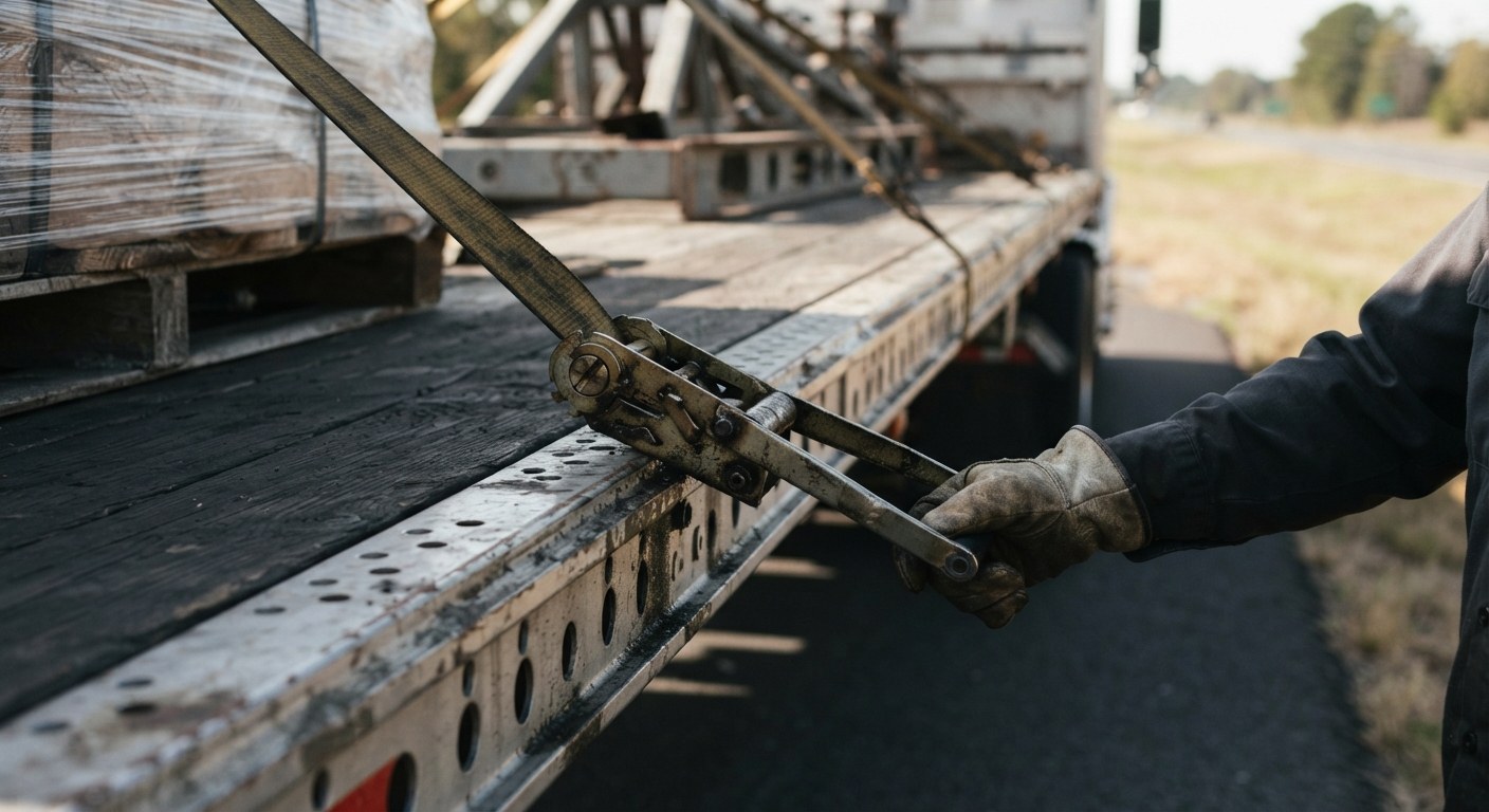 A tractor-trailer on the road