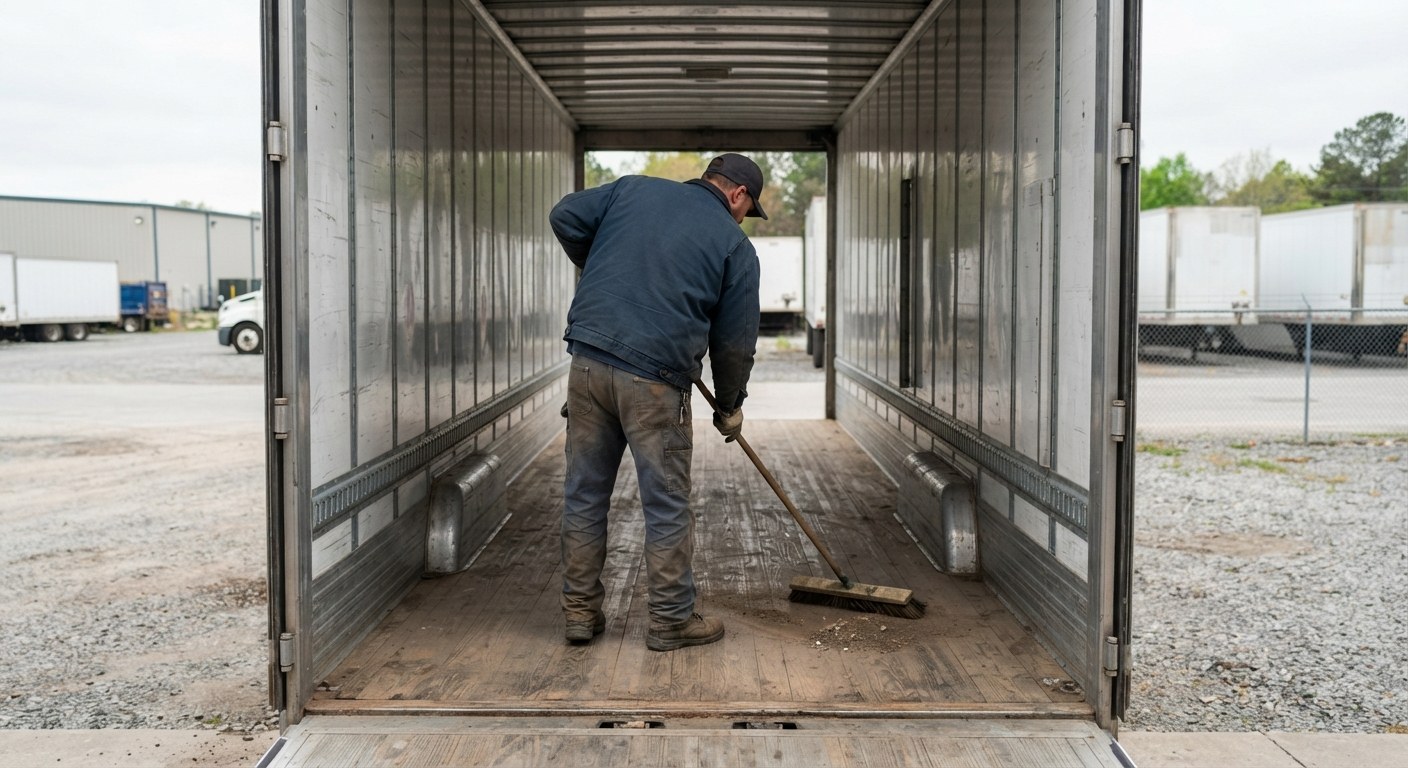 A professional truck driver beside a tractor